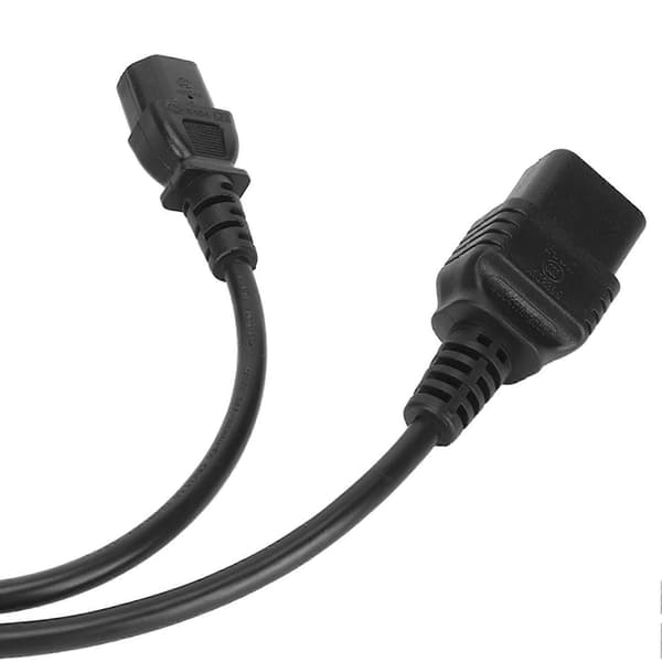 IEC320 C14 til C19 og C13 Strømkabel Enkelt IEC 320 C14 til C19 C13 Y-splitter Strømkabel 10A 250V 32 cm