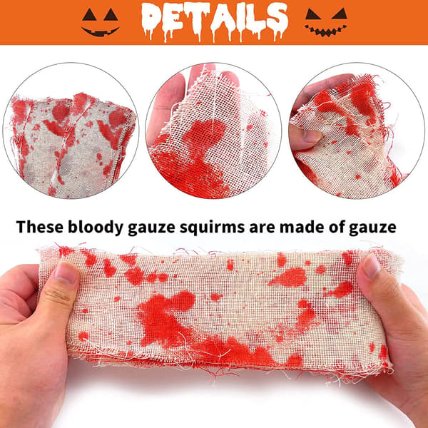 Halloween Horror Bandage Pack, 1 stk. Blodig Spøgelseshus Krybende Gaze