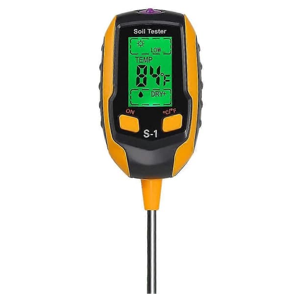 Soil pH Meter, 4-in-1 Soil Tester Moisture, Digital Plant Moisture Meter With pH/Temperature/Light
