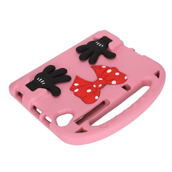 Kids Tablet Case for TAB M10 for Galaxy TAB S6 for MatePad Precise Cut Adjustable Angle Non-Toxic Cartoon Tablet Case Pink