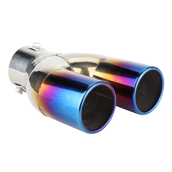 Universal Car Modified Double Exhaust Pipe Rear Muffler Tip End Pipe Stainless Steel Chrome