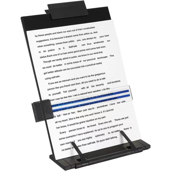 A4 Dokumentholder for Datamaskin – Justerbart Skrivebordsstativ for Forbedret Ergonomi