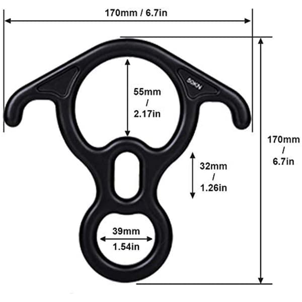 50KN Figure 8 Descender for Rock Climbing