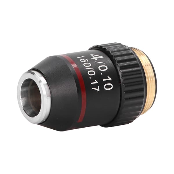 Achromatic Microscope Objective 4X High Magnification Lens 20.2mm Interface Thread Standard RMS