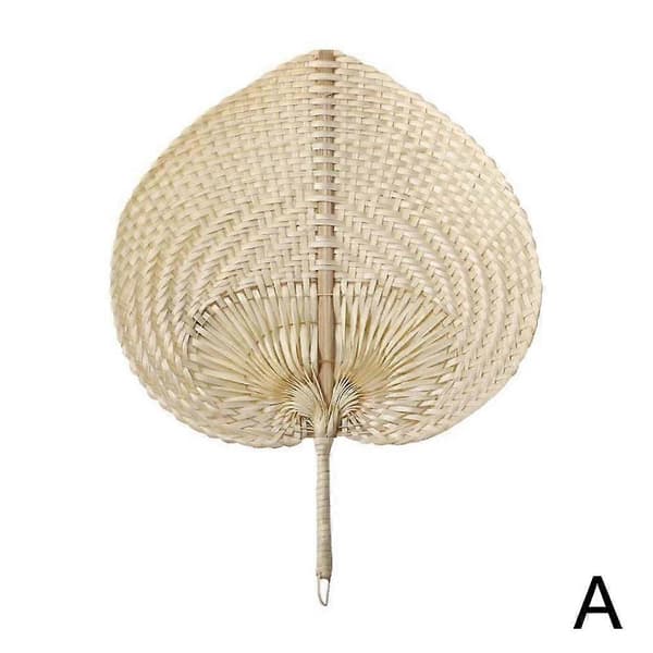 Bamboo Palm Leaf Hand-Woven Hand Fan Home Decor Size Handmade Straw