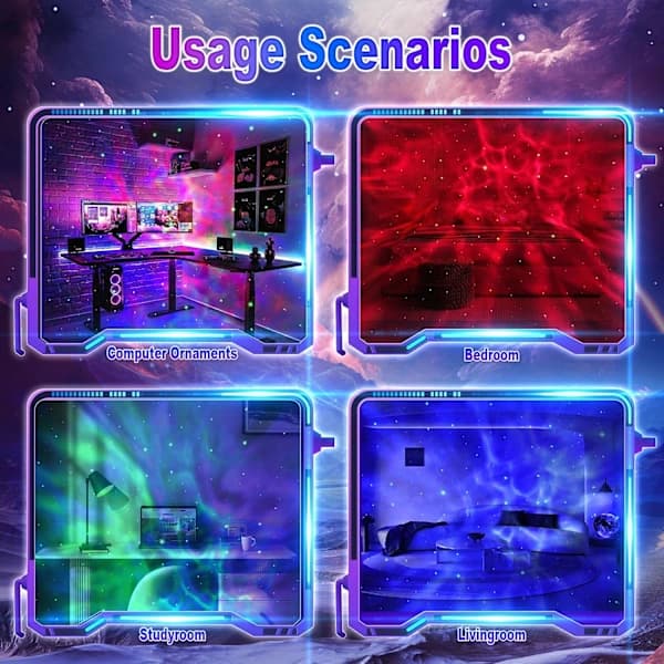 Astronaut Star Projector Night Light with Remote Control and Timer for Bedroom and Game Room White White