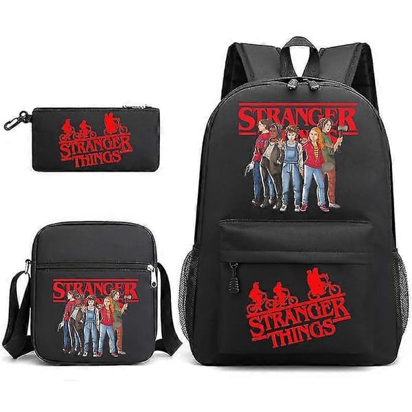 Stranger Things Ryggsäck Stranger Things Skolväska Stranger Things Trio-a