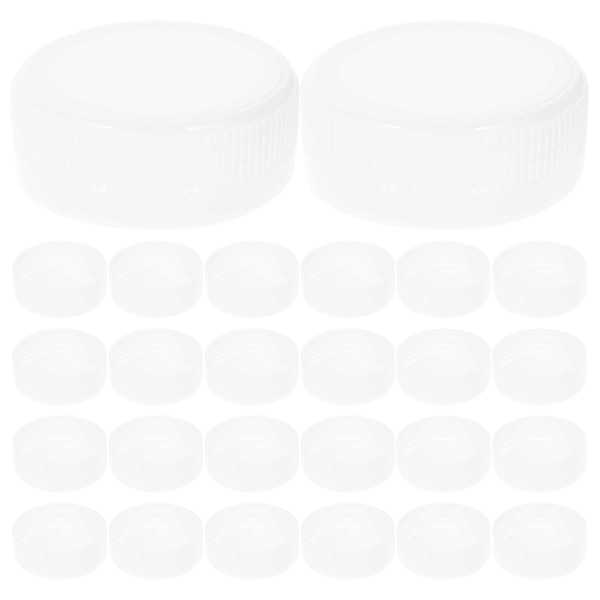 100 Pcs Plastic Bottle Caps for DIY Crafts Developing Children's Intelligence Reusable Bottle Lids White White