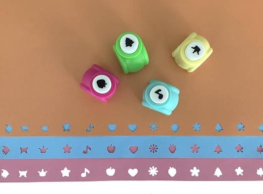 14 stansehull/kunst og håndverk DIY stanseverktøysett i oppbevaringsboks