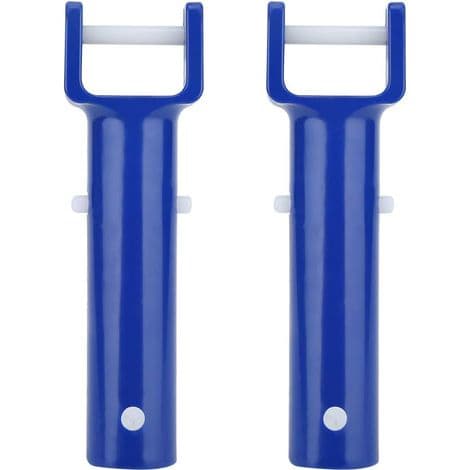 Replacement Handle for Pool and Spa Vacuum Cleaner, 2 Pcs, Durable Blue V-Shaped Brush Head Handle, Pool Accessories