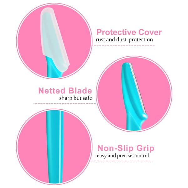 Eyebrow Razor, Multifunctional Exfoliating Dermaplaning Tool for Face, Facial and Eyebrow Shaper with Precision Cover