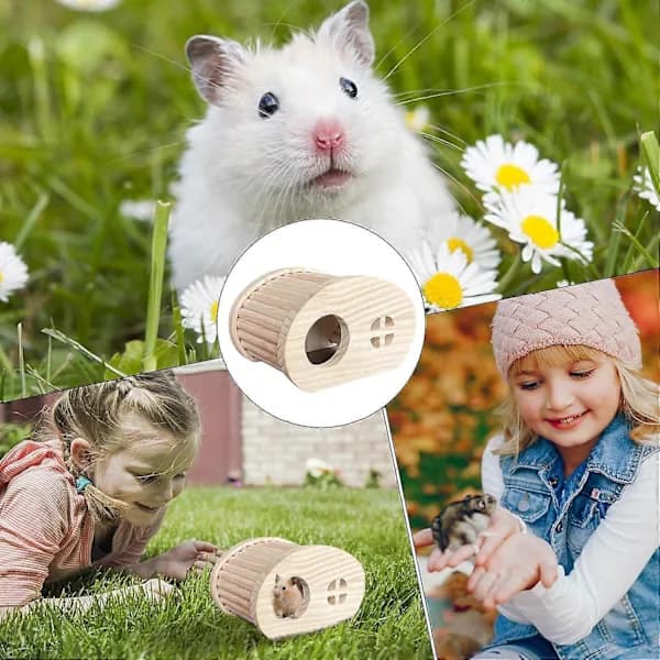 Lite trehus for smådyr, hamsterhus, trehamsterhabitat, habitat