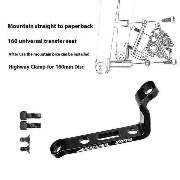 ZTTO Adapter i Aluminiumslegering til Post Mount til Flat Mount Skivebremse til Landevejs- og Mountainbikes - 180mm