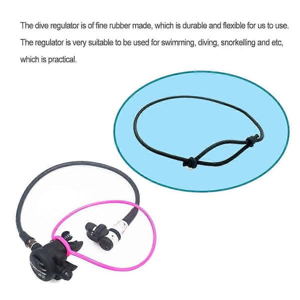 Flexible Unisex Diving Regulator Necklace Easily Attaches Regulator Necklace to Allow Regulator to Hang Adjustable 62cm Adjustable 62cm