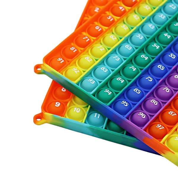 9x9 Multiplikation 1-100 Regne Fidget Legetøj, Silikone Push Bubble Matematik Læringsnummer Pædagogisk Legetøjsgave til Børn