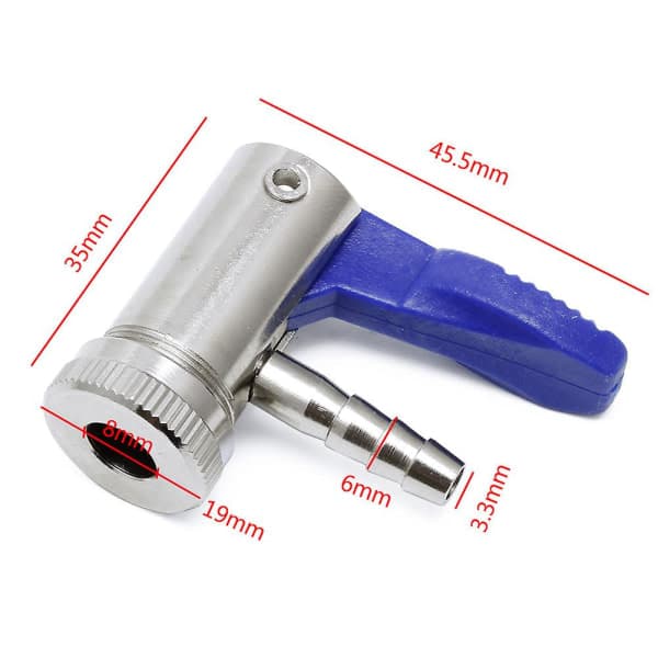 Chuck Ilmapumppuventtiili Puristusliitin 6mm