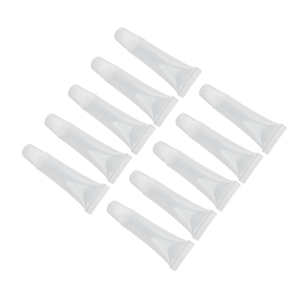 10 stk 15ML Tomme Lipglossrør Professionelle Bærbare PVC Læbepomadebeholdere til Kosmetik DIY