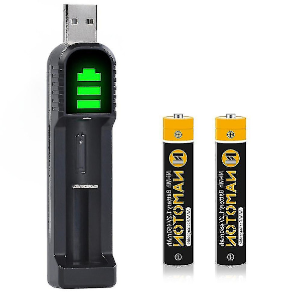 x Aaaa 4a NiMH-batterier med USB-laddare, kompatibla med Microsoft Dell kapacitiv