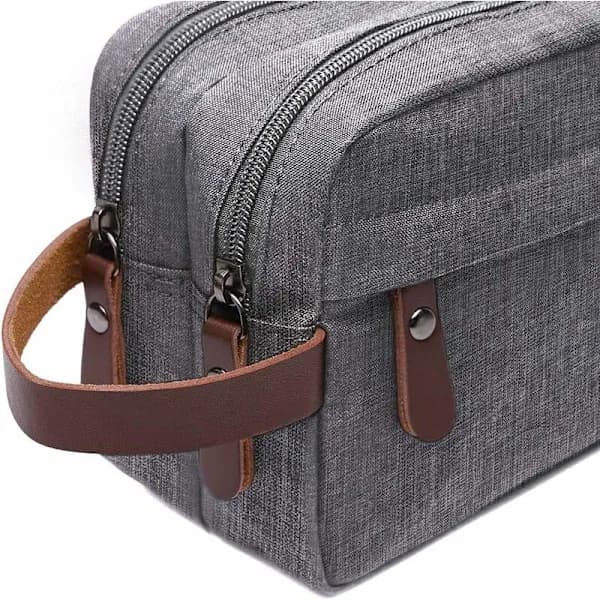 Men's Toiletry Bag with Double Compartments - 24.9 x 8.9 x 15 cm - Laajar
