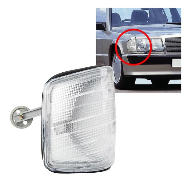 Car Front Corner Lamp Scratch-Resistant Turn Signal Lights Replacement for 190 W201 1982-1993 (Without Bulb) Left 2018260143