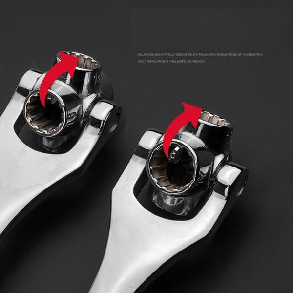 8-19mm Multifunctional Socket Wrench - Universal Tool with 360° Rotating Head, Compatible with Various Sizes and Applications