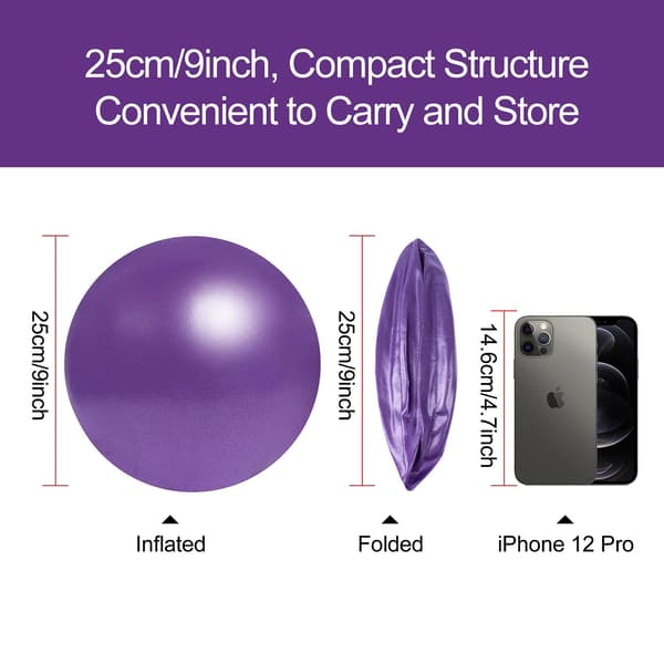 Small Exercise Ball, 9-inch Mini Yoga Balls with Inflatable Straw