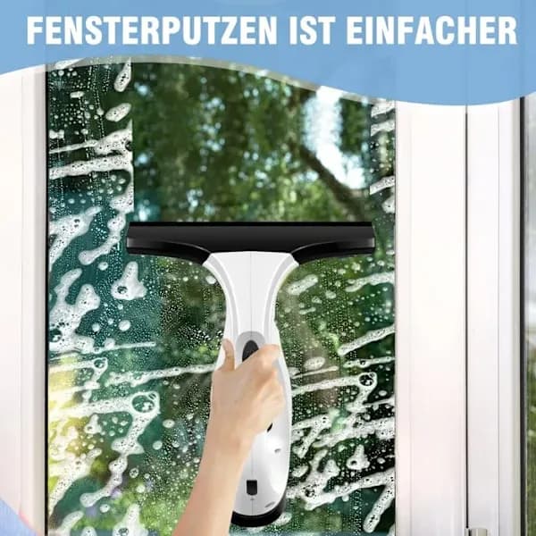 Window Wiper - Window Cleaner - Window Scraper - Window Cleaner - Cordless Window Washer - Water Tank, Spray with