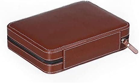 Ur opbevaringsboks 8 rum ur display stativ etui læder (BRUN)