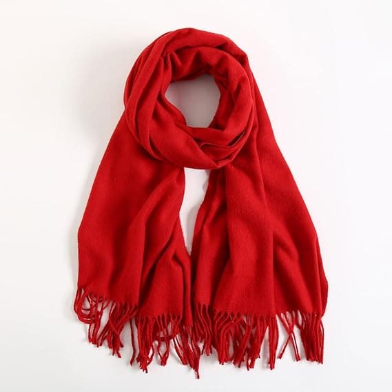 Dame tyk blød pashmina sjal wrap tørklæde varm ensfarvet stole