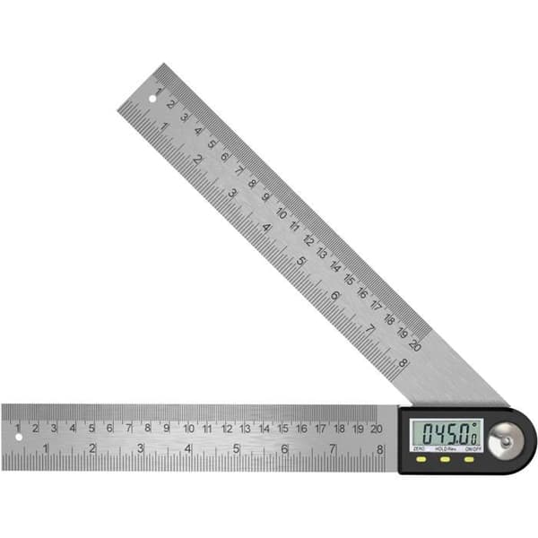 Digital Angle Measuring Instrument, 0-360° Digital Inclinometer, Stainless Steel Angle Gauge with LCD Screen.