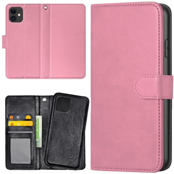 iPhone 12/12 Pro - Plånboksfodral Ljusrosa Ljusrosa pink