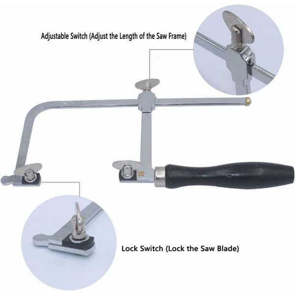 Adjustable Bow Saw with 144 Blades - Professional Jewelry Making Kit