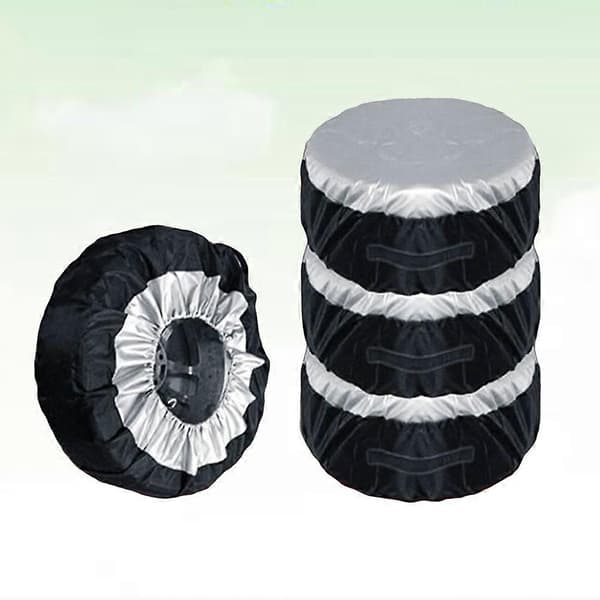 4 pcs Car Tire Covers Dustproof and Rainproof Wheel Protectors for 65cm Tires