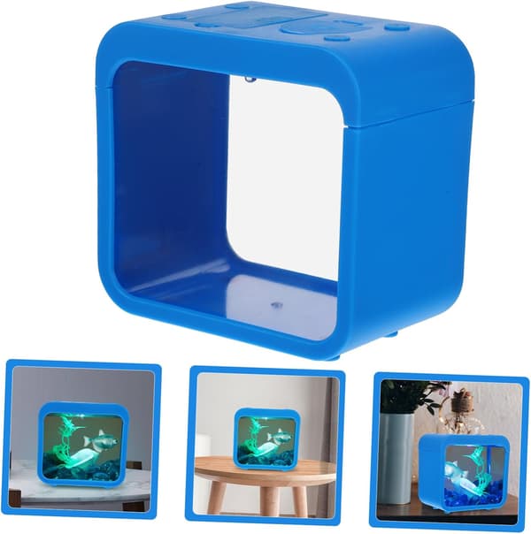 litet akvarium Fischzuchtbox med belysning, transparent -