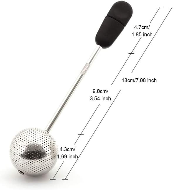 Spherical Stainless Steel Tea Infuser - Ultrafine Tea Strainer H