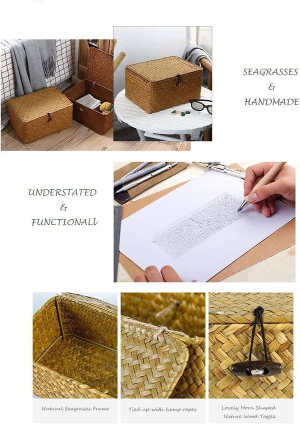 Förvaringslåda, förvaringsbox, dekorativ låda, kosmetisk förvaring med lock