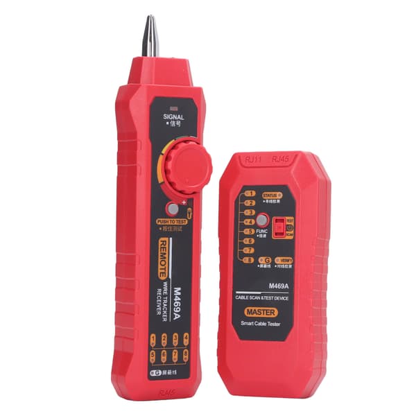 Network Cable Tester Multifunctional Anti-interference Portable Wire Tester Finder with Headphones Light