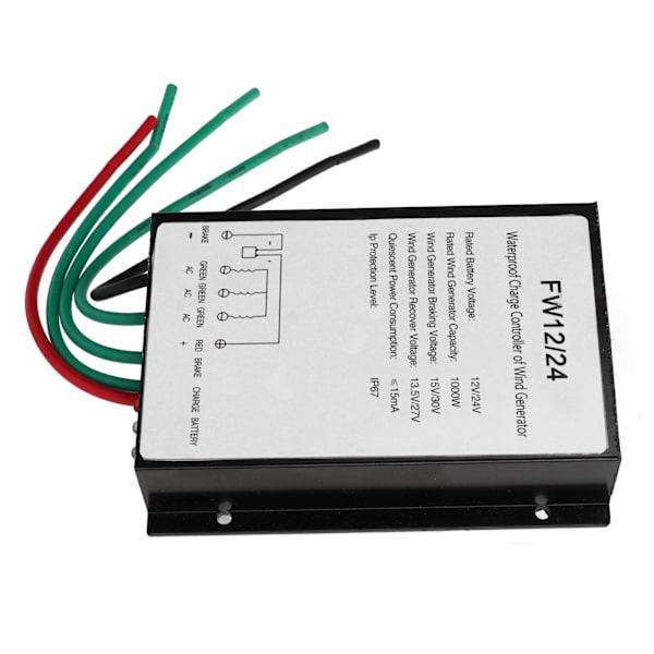 Wind Turbine Charge Controller Waterproof Solar Wind Hybrid Generator Controller with LED Indicator 1000W