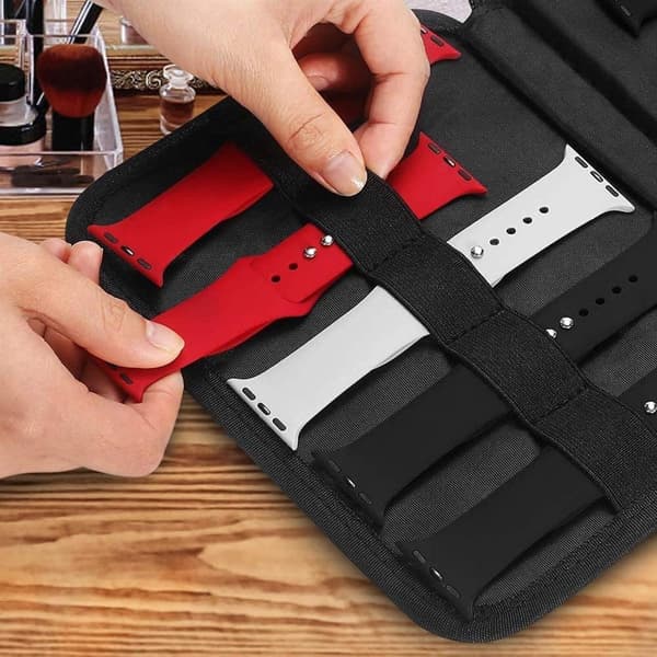 Allecto Premium - Watch Strap Storage Box - Organizer - Watch Box with 20 Compartments - Waterproof Nylon Storage Case