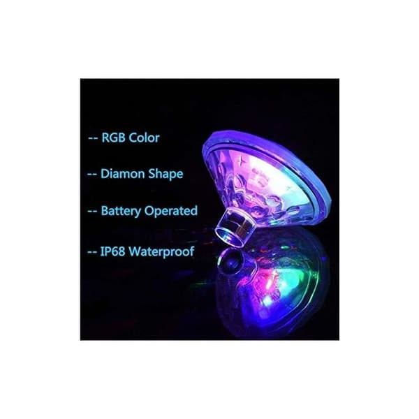 Pool Lighting, LED Disco Lamp, Floating Waterproof Pool Lamp, Battery Powered 7 Lighting Modes Bathtub Spa Lamp - DENUOTOP
