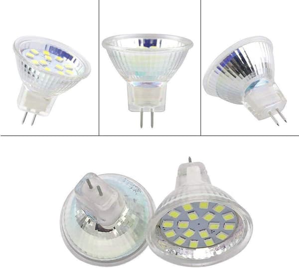 6 st MR11 LED-lampor GU4 Spotlight-lampor 3W 18LED (kall vit)