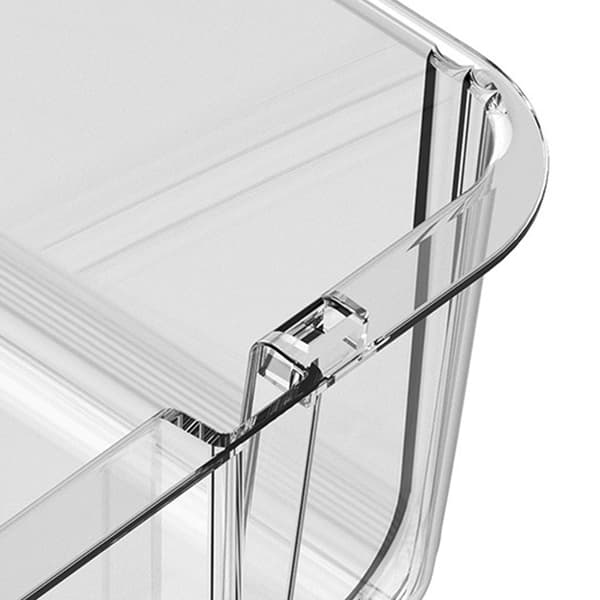 Transparent Desktop Organizer Stackable Storage Shelf for Office Supplies Desktop Organizer S 26.5x20.2x8cm