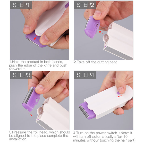 1 stk. Epilator Blåt Lys Inducering Damebarbermaskine Inducering