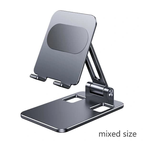Mobile Phone Stand Holder for Desk Adjustable Foldable Flexible Phone Cradle Tablet Vertical Stand for Desk Silver