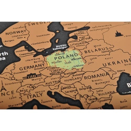 Scratch Map / Verdenskort - 82 x 59 cm