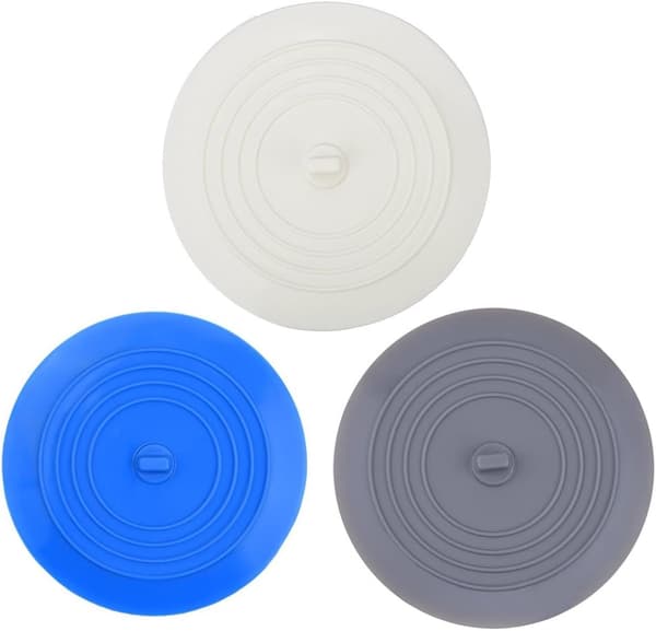 Badkarsavlopp 3-pack, Silikon Diskhopropp Badkarsavlopp, Avloppsskydd