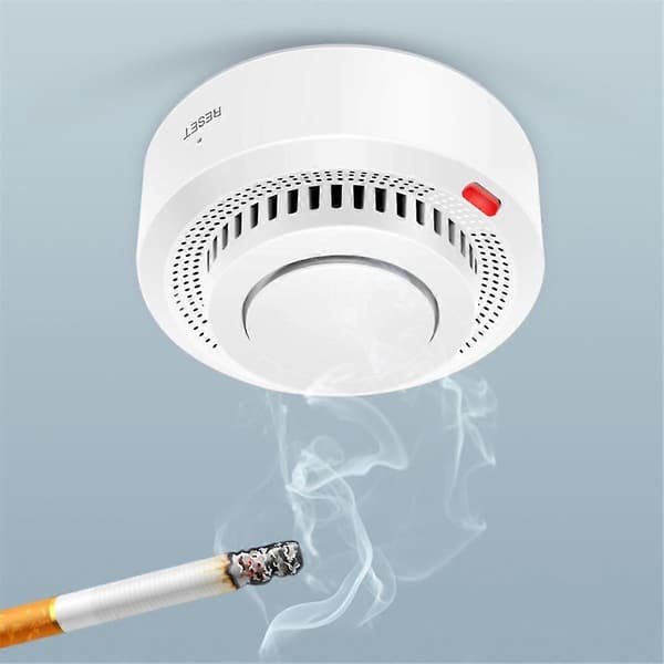 Tuya Smart Zigbee Røgdetektor Smart Hjem Brandalarm Lyd Røgsensor Fungerer med Tuya Smart [DB] Hvid White