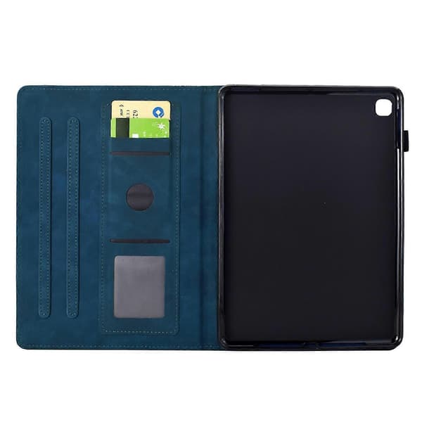 Præget PU-etui til Samsung Galaxy Tab S5e / T720 [DB] Mørkeblå Dark blue