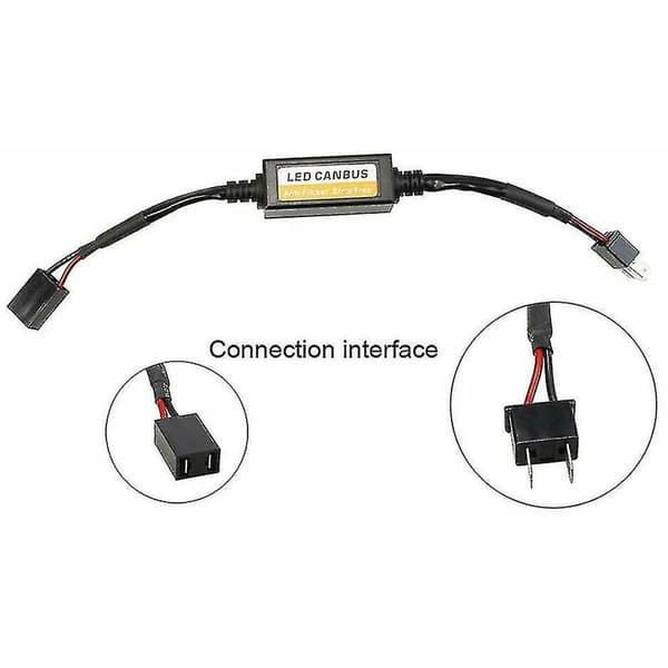 2x H7 LED-forlygter Canbus Fejlfri Advarselsmodstand Dekoder Anti-flimmer UK
