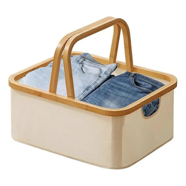 Laundry Basket Storage Basket Desk Organizer Drawer Ood Handle Storage Baskets for Shelves Large Basket Cl